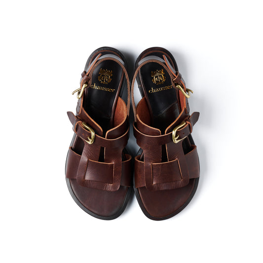 C-2350 OPEN VAMP FLAT SHOES BL