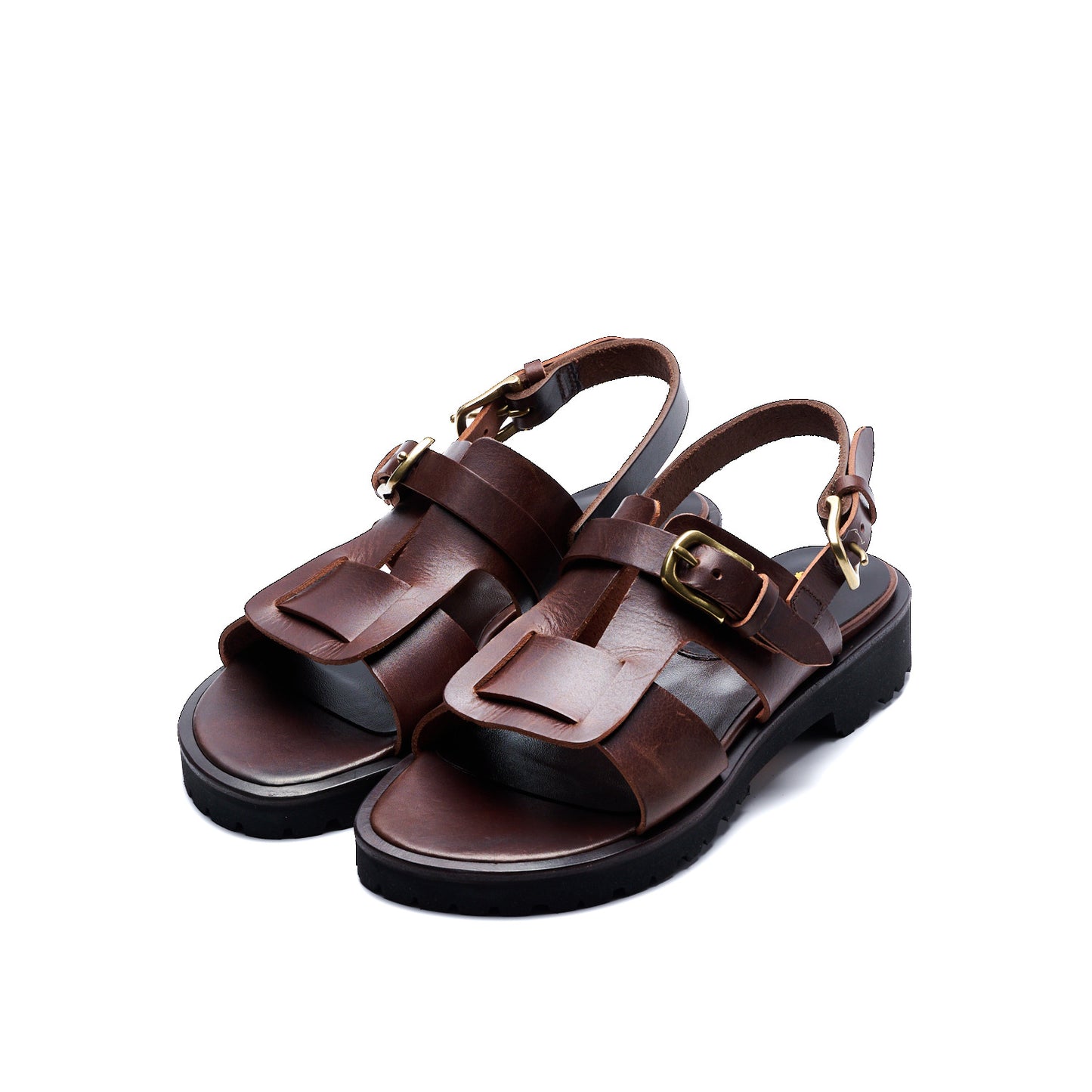 C-2350 OPEN VAMP FLAT SHOES BL