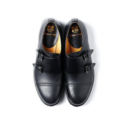【10月上旬入荷予定】C-2379　WATERPROOF DOUBLE MONK SHOES BL