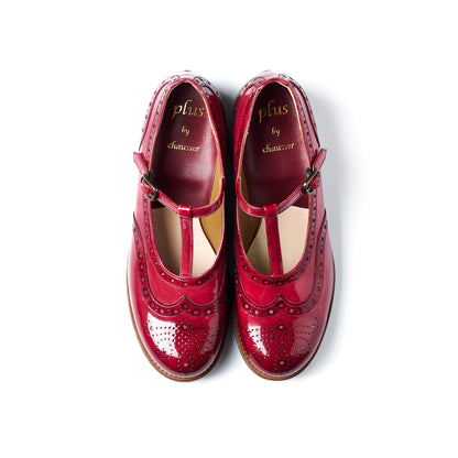 【10月中旬入荷予定】PC-5042　T-STRAP WINGTIP SHOES RDE