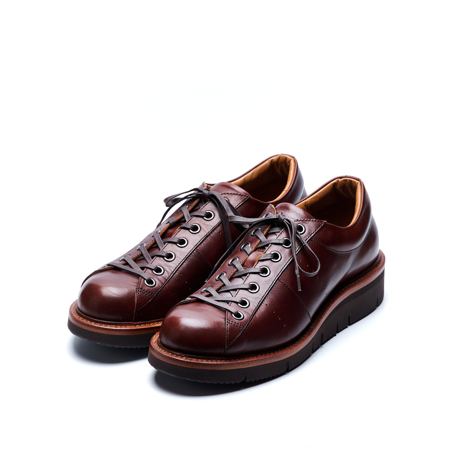 【10月中旬入荷予定】SU-112　LEATHER LOW-CUT SNEAKERS DBR