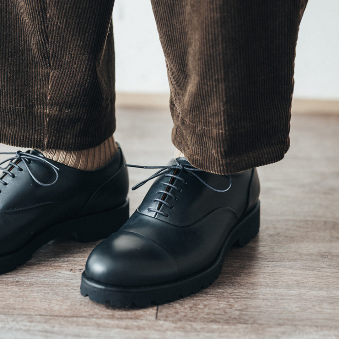 【10月上旬入荷予定】C-2378　WATERPROOF 2-WAY CAP-TOE SHOES BL