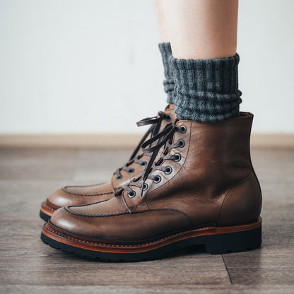 【10月中旬入荷予定】PC-5089　WATERPROOF U-MOCHA LACE-UP BOOTS DBR