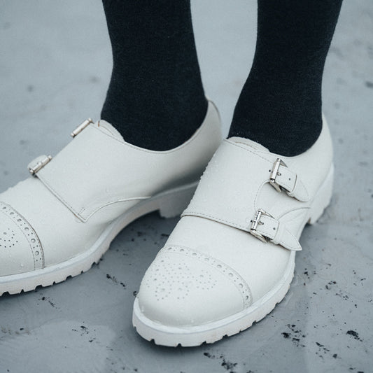 【10月上旬入荷予定】C-2379　WATERPROOF DOUBLE MONK SHOES WH