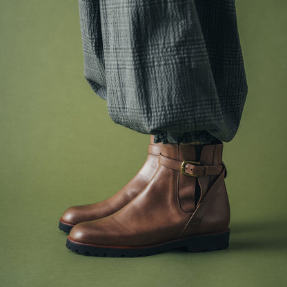【10月上旬入荷予定】C-2376　WATERPROOF SIDE-GORE JODHPUR BOOTS DBR
