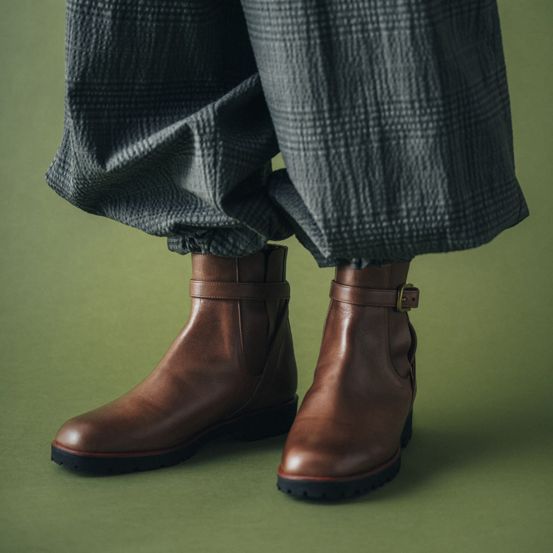 【10月上旬入荷予定】C-2376　WATERPROOF SIDE-GORE JODHPUR BOOTS DBR