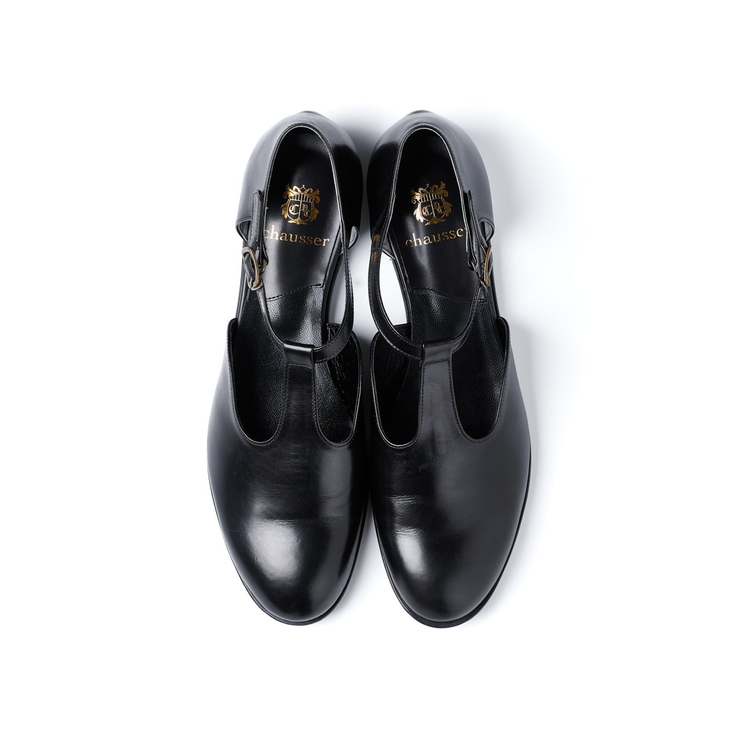 C-2350 OPEN VAMP FLAT SHOES BL