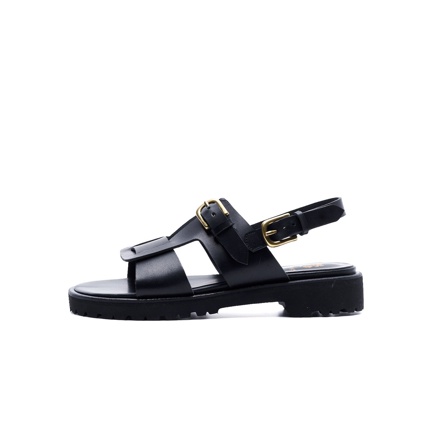 C-2350 OPEN VAMP FLAT SHOES BL