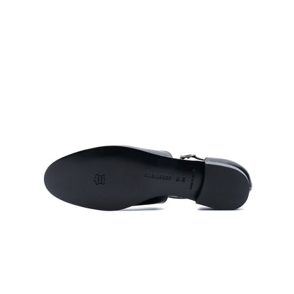 C-2350 OPEN VAMP FLAT SHOES BL