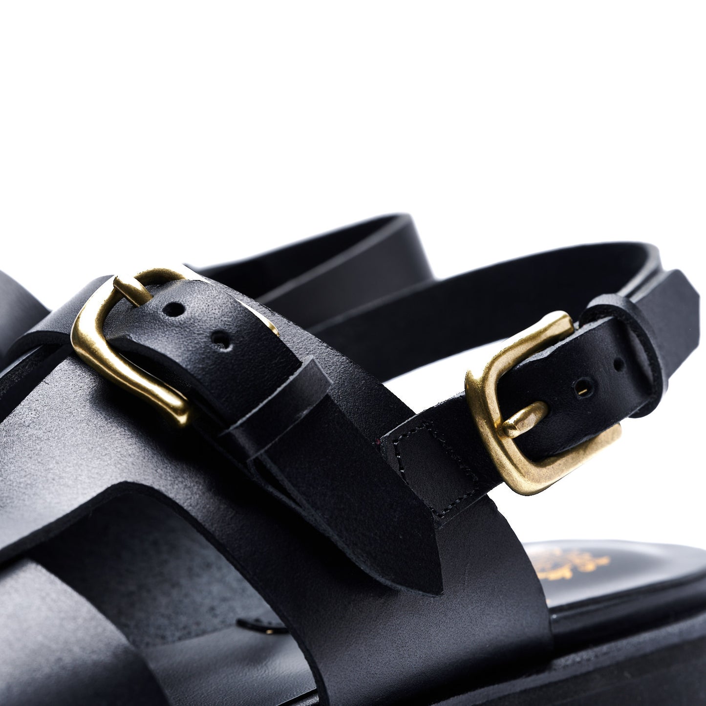 C-2350 OPEN VAMP FLAT SHOES BL