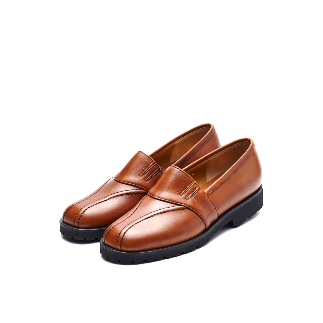 C-2347 VIBRAM SOLE LOAFERS BROWN