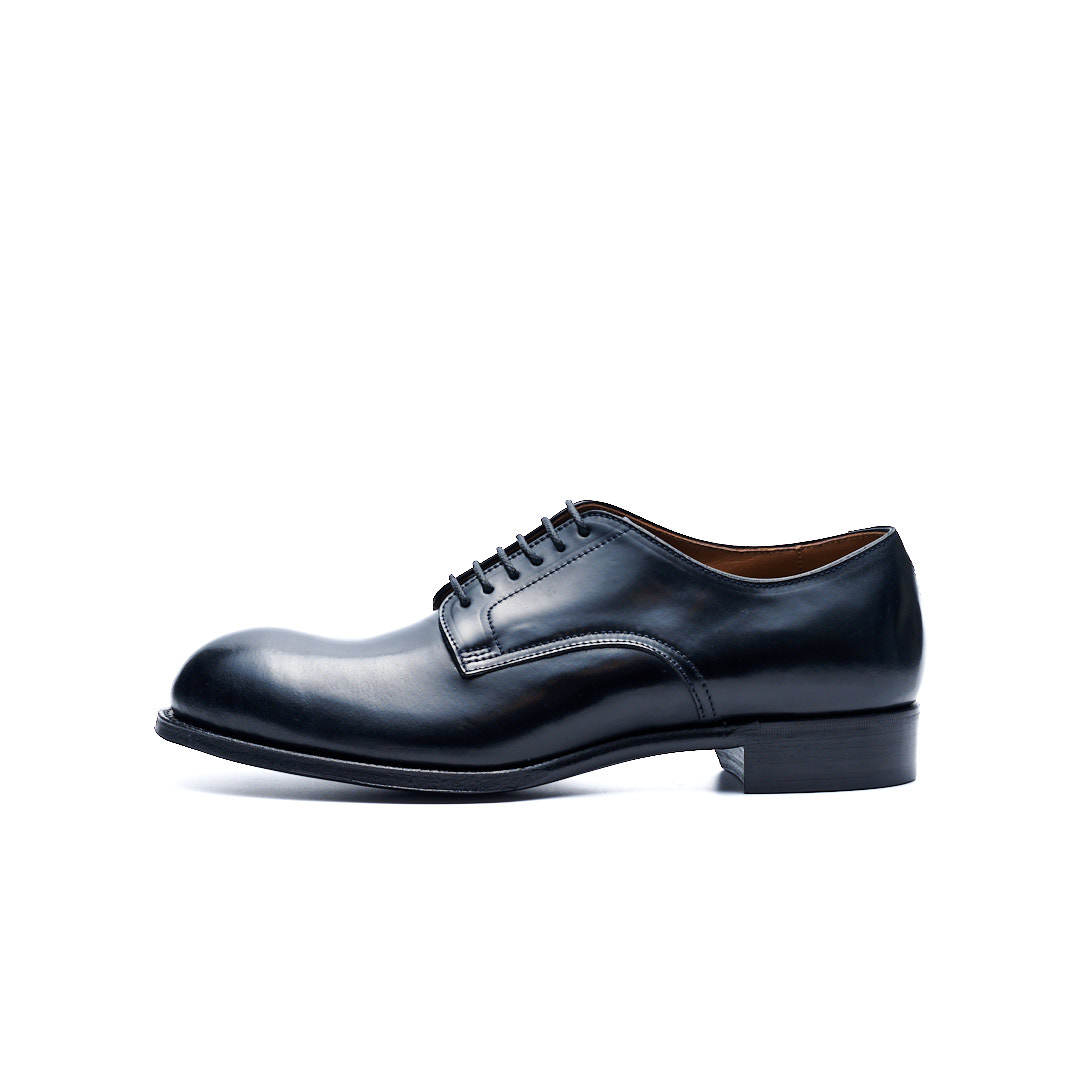 chausser / C-7930 CORDOVAN PLAIN TOE SHOES DARK NAVY